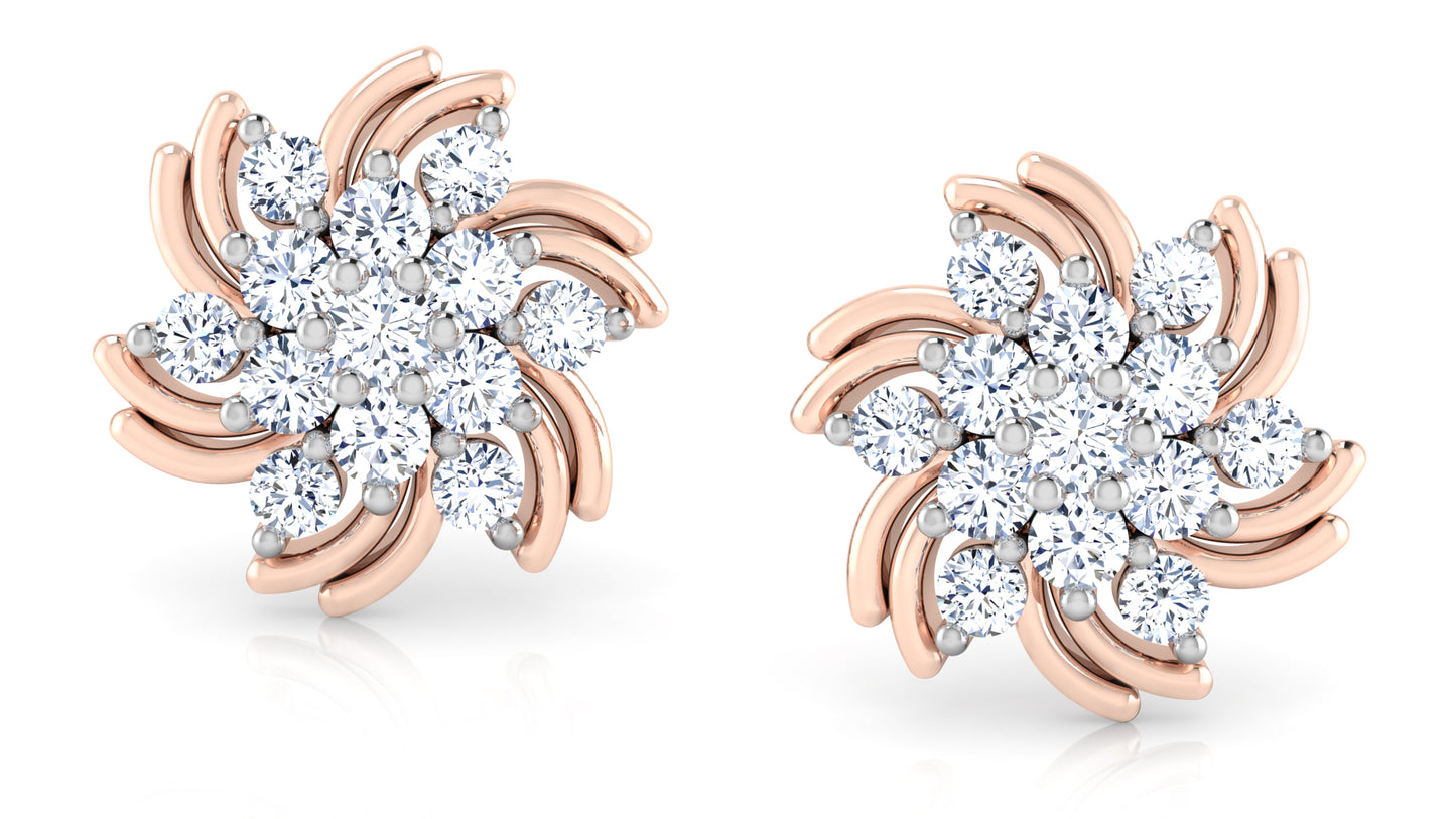 Pinwheel Diamond Earrings