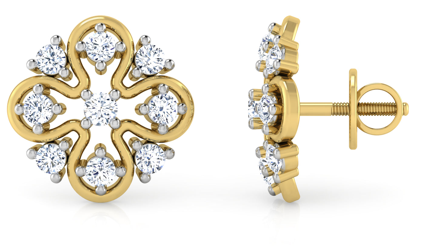 Gold Diamond Havoc Diamond Earrings