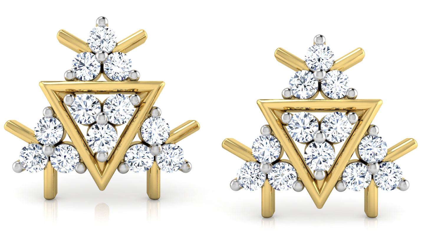 Triangle Retreat Diamond Earrings