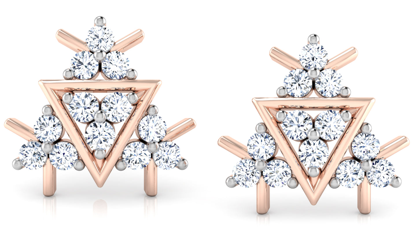 Triangle Retreat Diamond Earrings