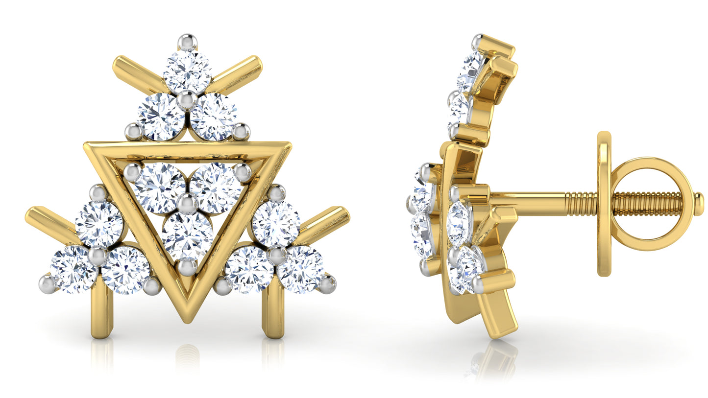 Triangle Retreat Diamond Earrings