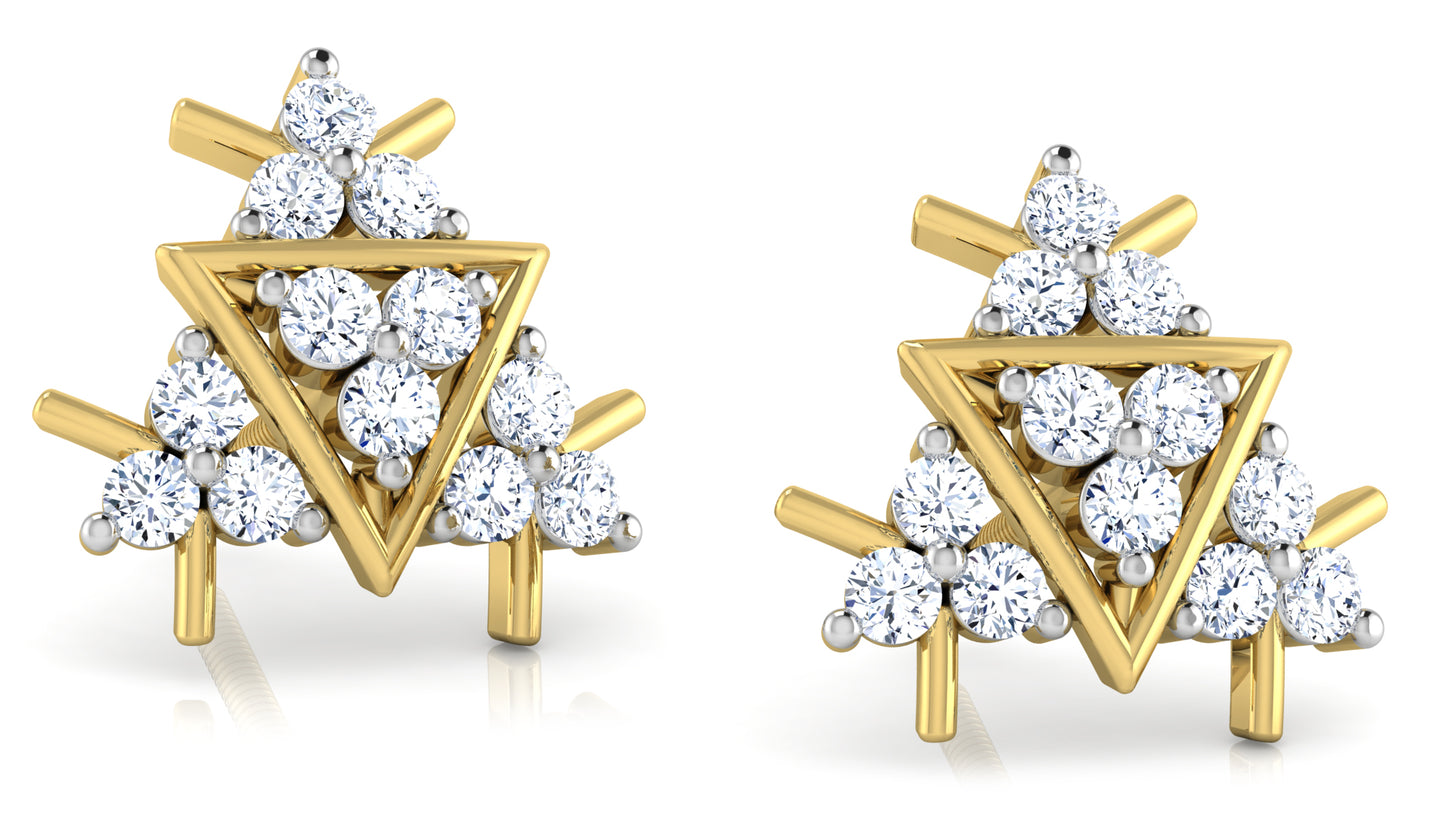 Triangle Retreat Diamond Earrings