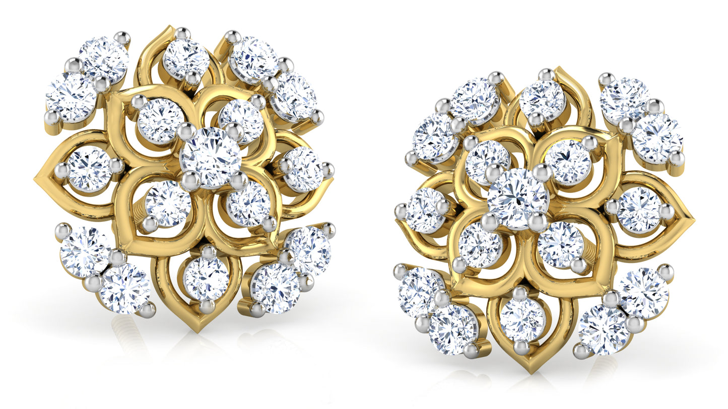 Golden Wonder Diamond Earrings