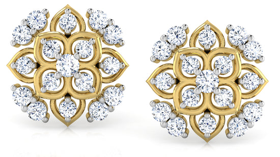 Golden Wonder Diamond Earrings