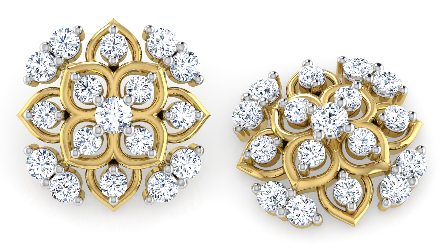 Golden Wonder Diamond Earrings