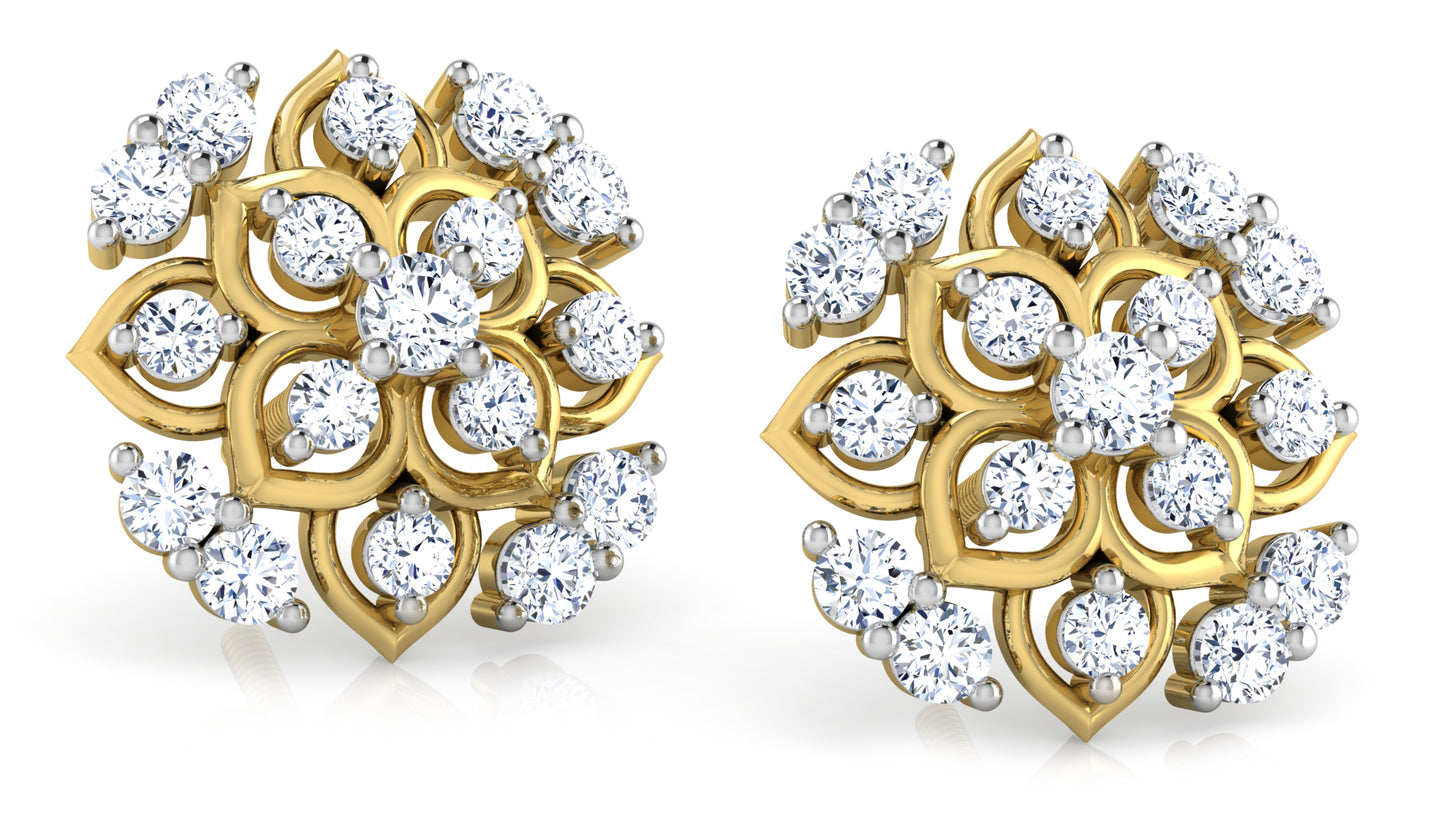 Golden Wonder Diamond Earrings