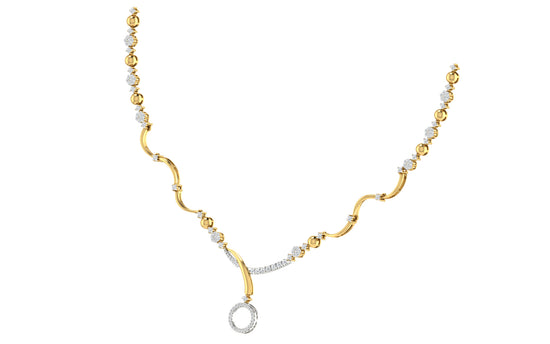 Buttons n Curves Synthetic Diamond Gold Necklace Jewelry Order Online and Shop at Diahart