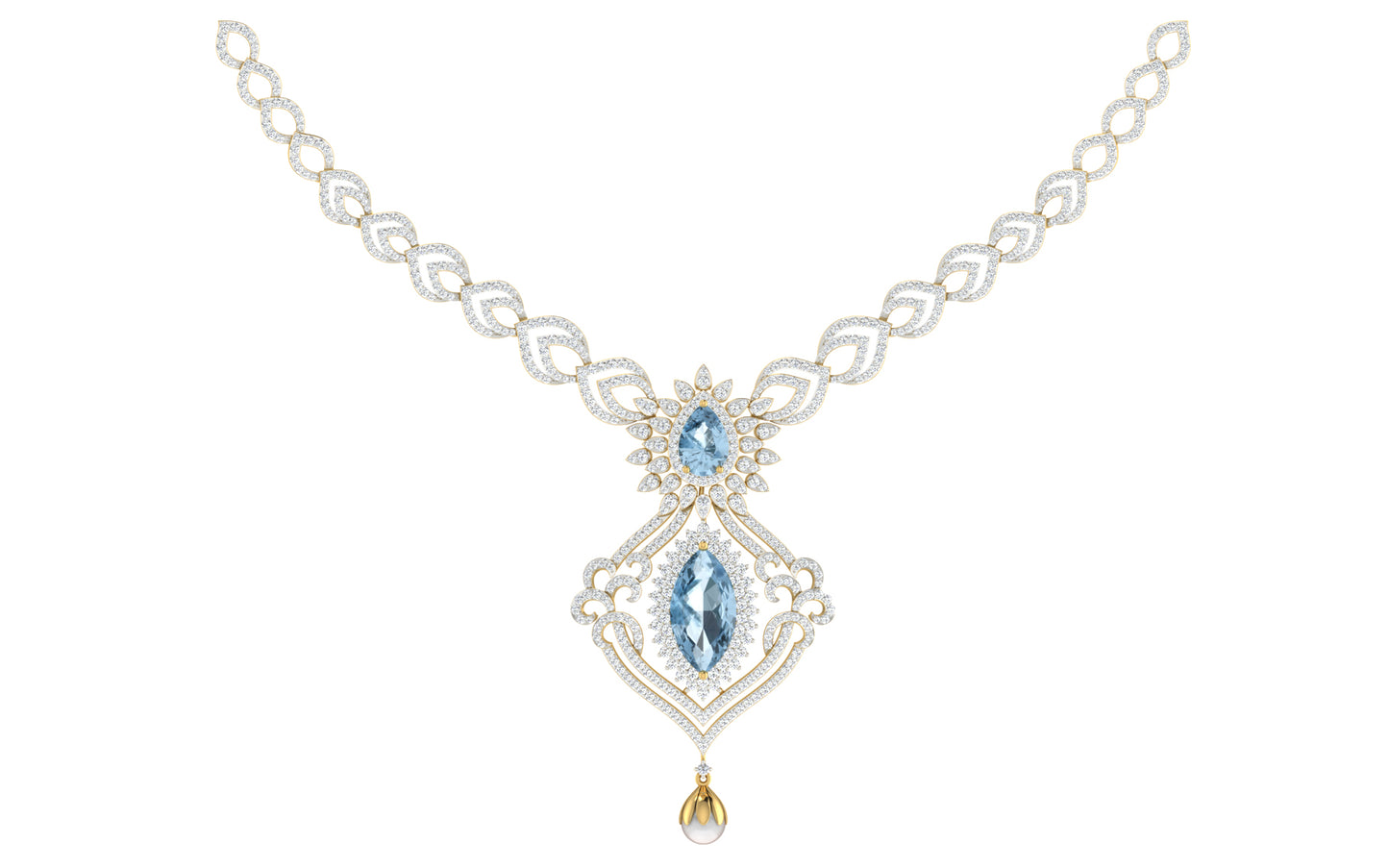 Absolute Grandiose Diamond Necklace and Earring Set