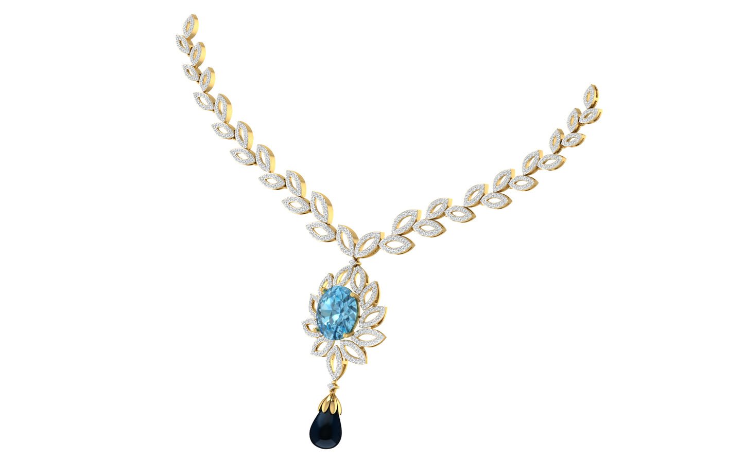 Patrician Beauty Diamond Necklace and Earring Set