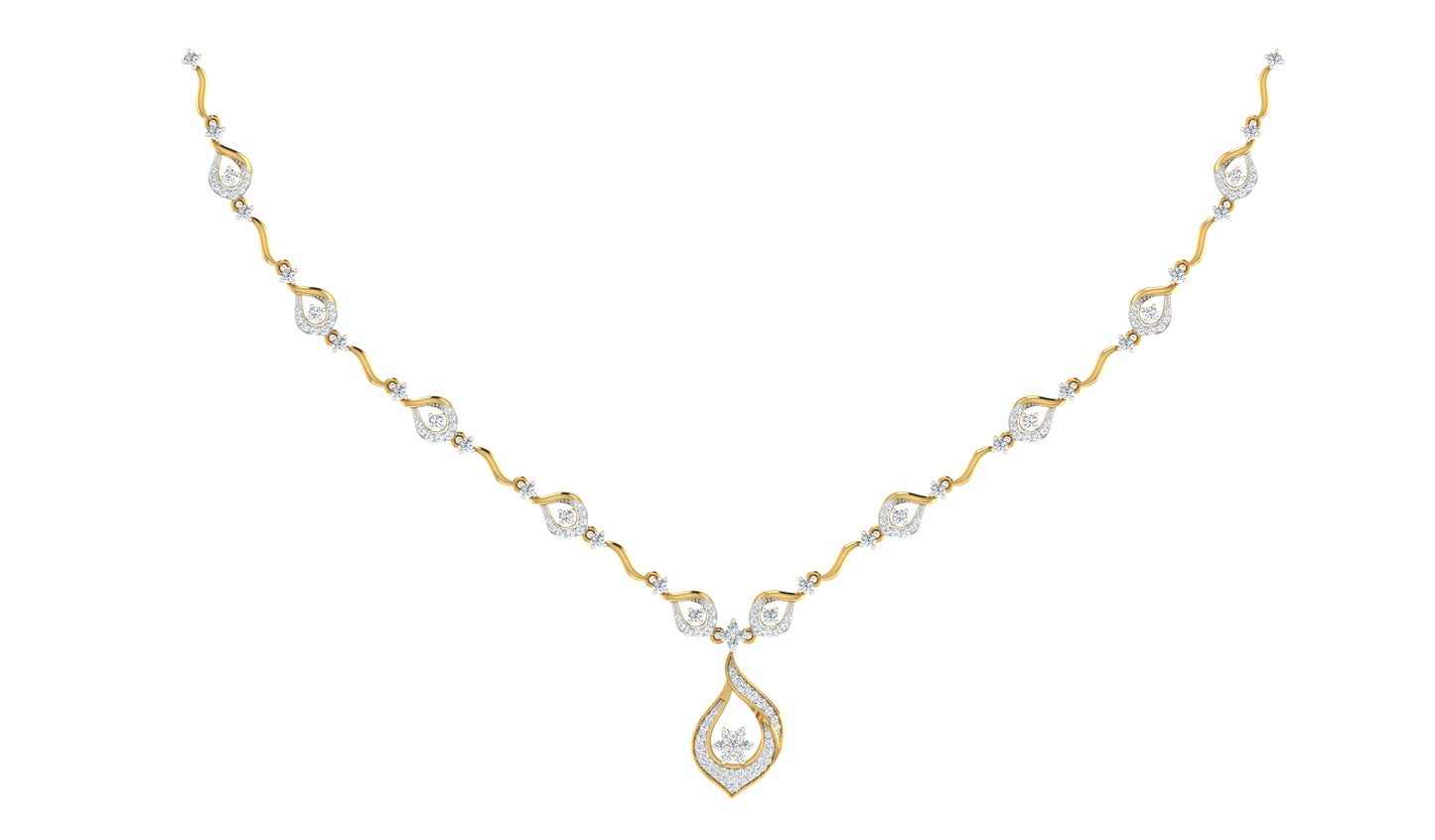 Cosmic Divinity Synthetic Diamond Necklace Jewelry Front View