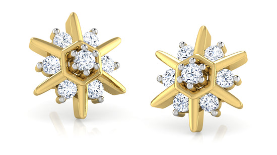 Spiky Look Diamond Earrings