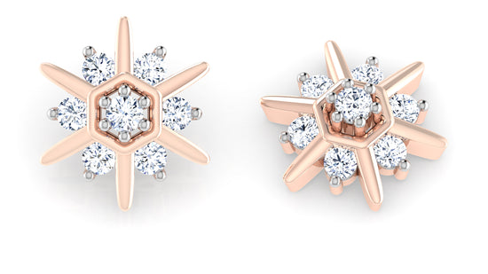 Spiky Look Diamond Earrings