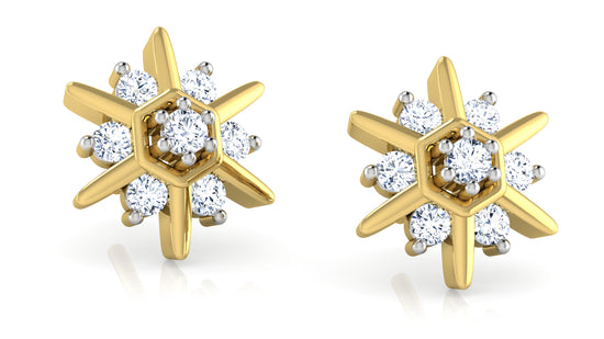 Spiky Look Diamond Earrings