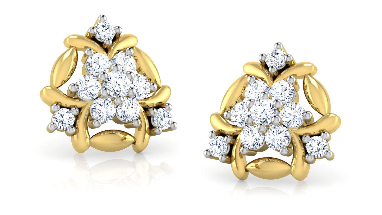 Flower Summit Diamond Earrings