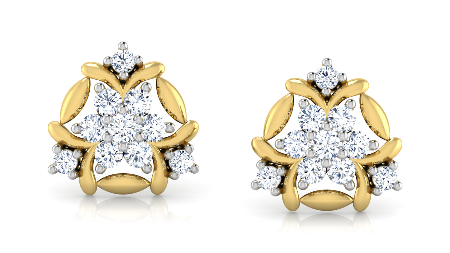 Flower Summit Diamond Earrings