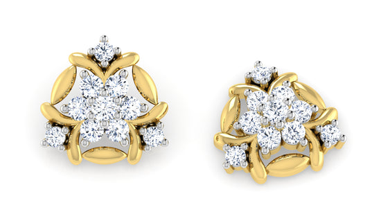 Flower Summit Diamond Earrings