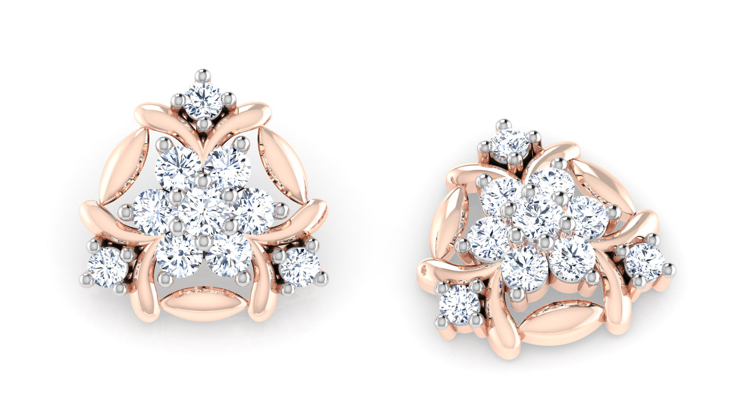 Flower Summit Diamond Earrings