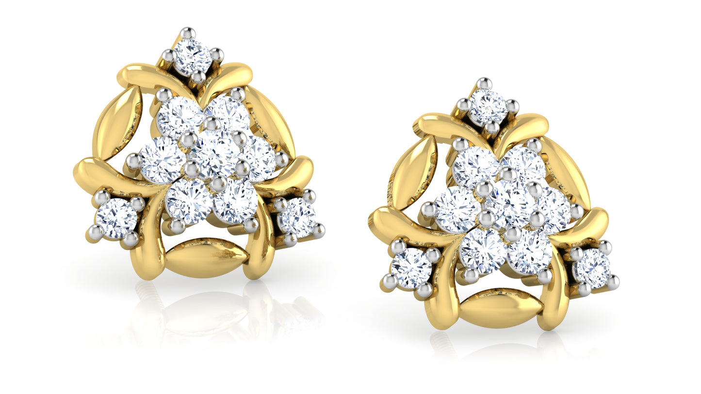 Flower Summit Diamond Earrings