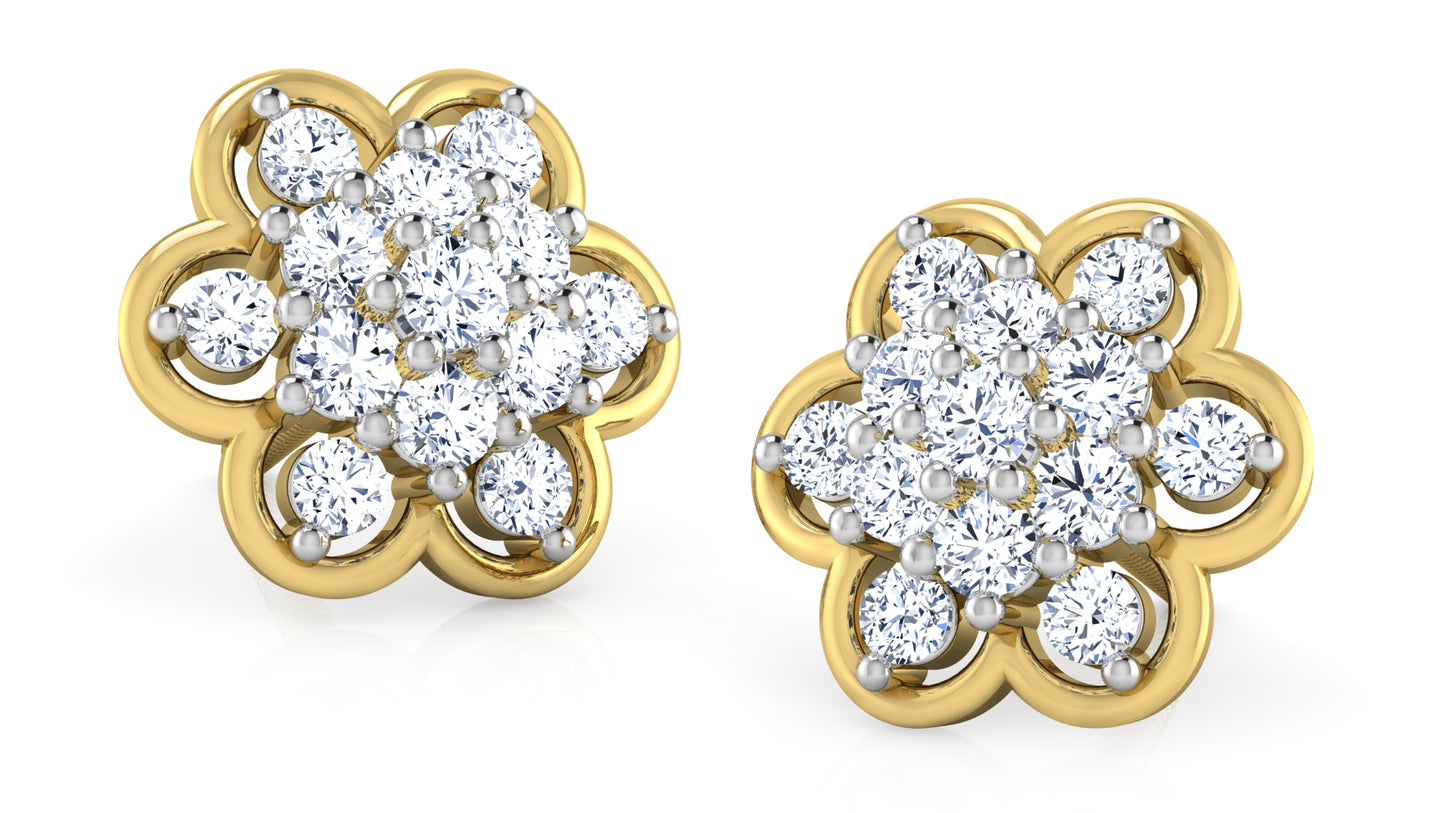 Rosy Day Diamond Earrings