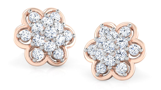 Rosy Day Diamond Earrings