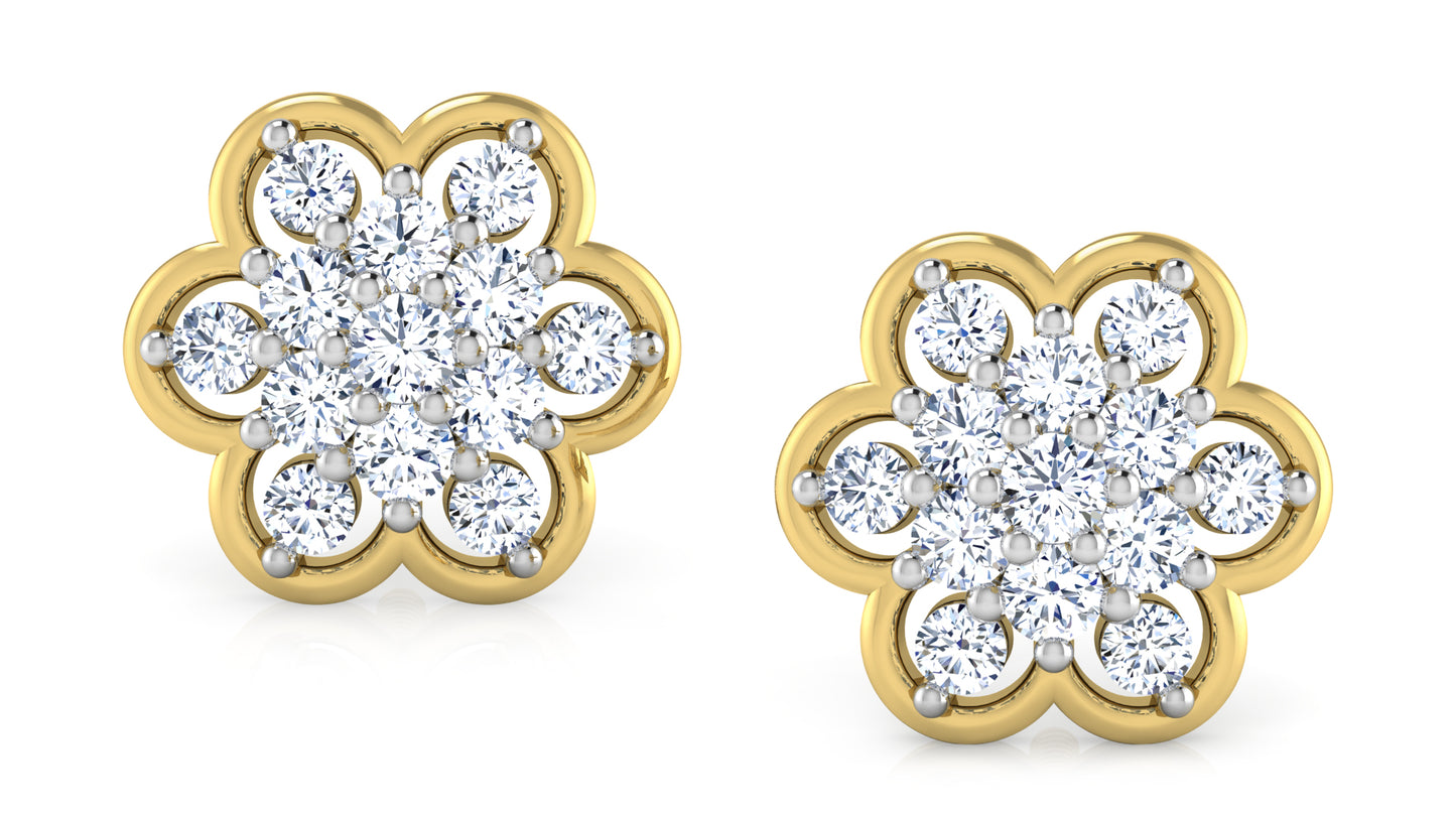 Rosy Day Diamond Earrings