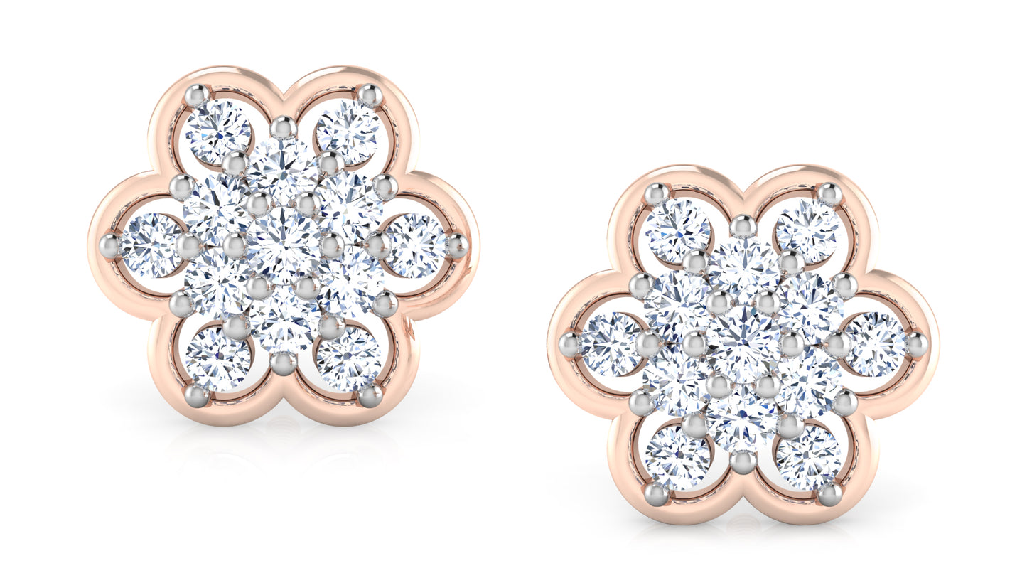 Rosy Day Diamond Earrings