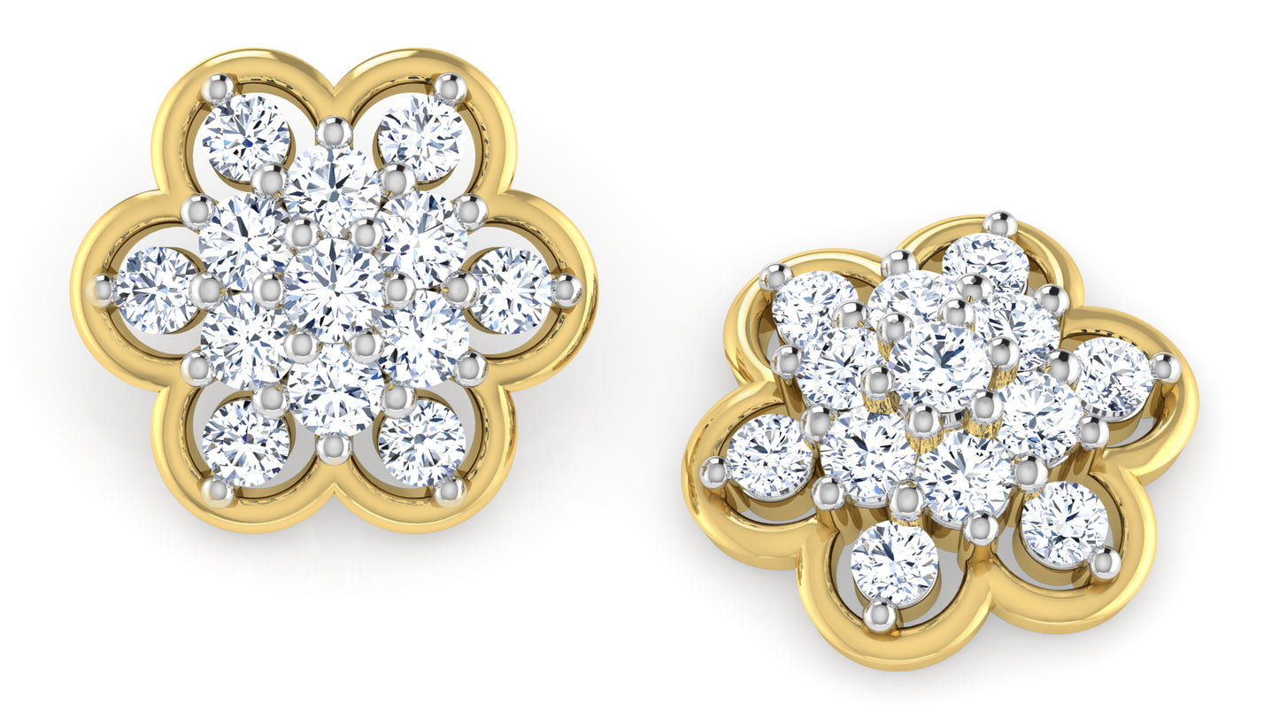 Rosy Day Diamond Earrings