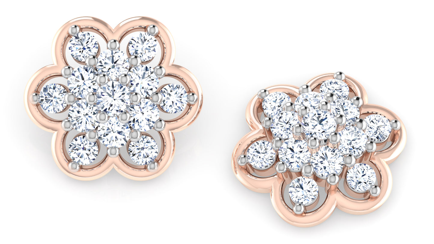 Rosy Day Diamond Earrings