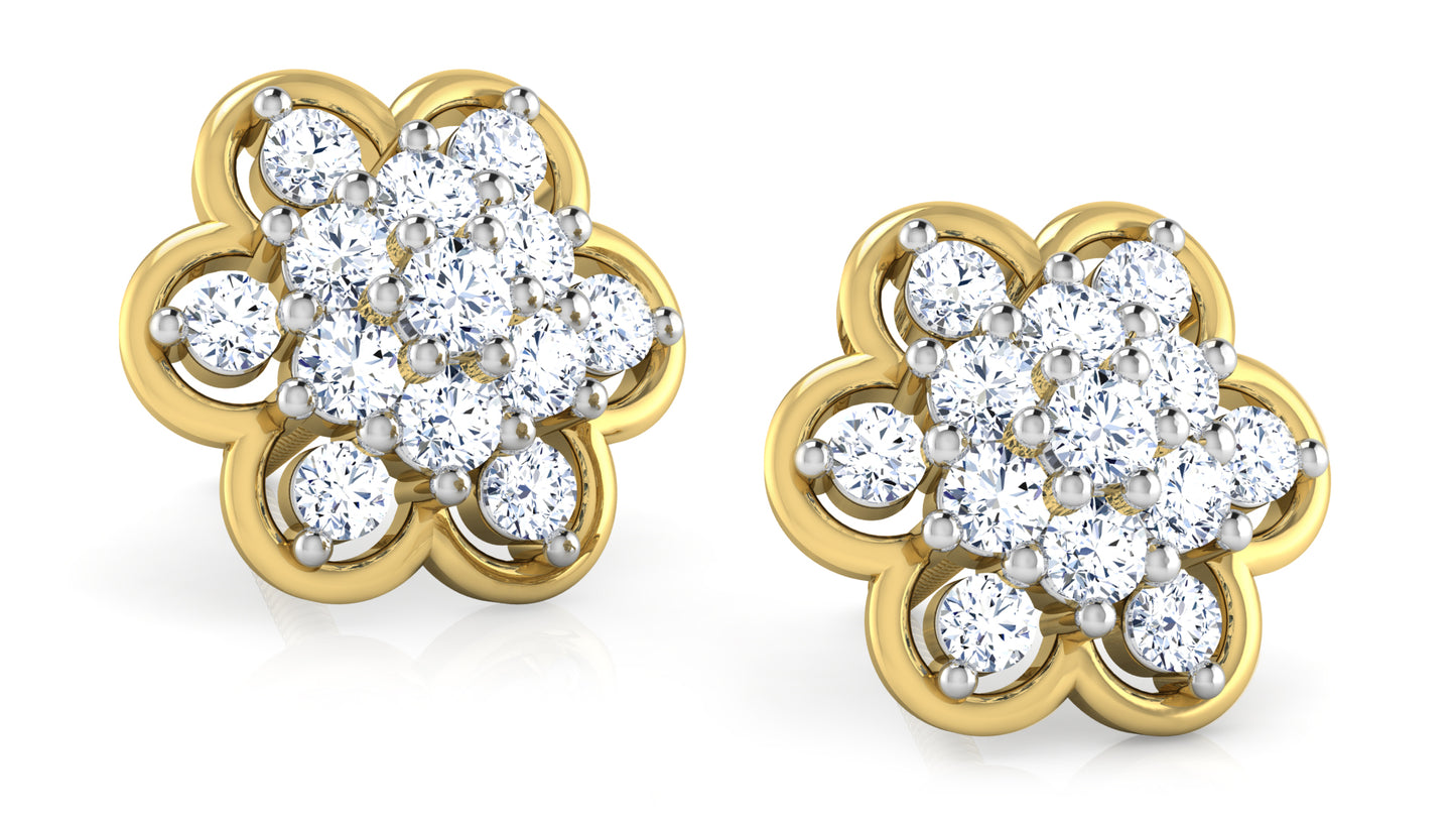 Rosy Day Diamond Earrings