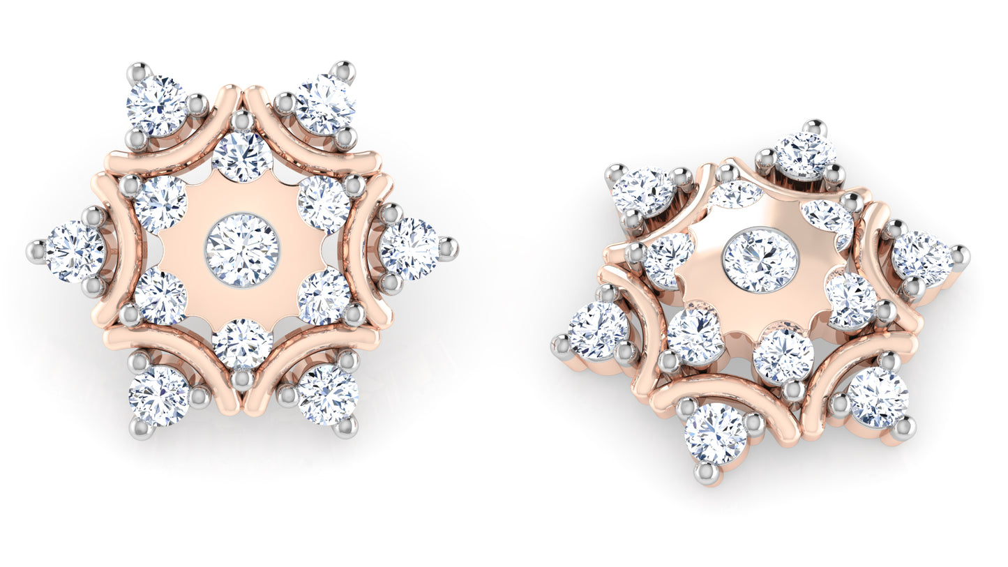 Misty Florals Diamond Earrings