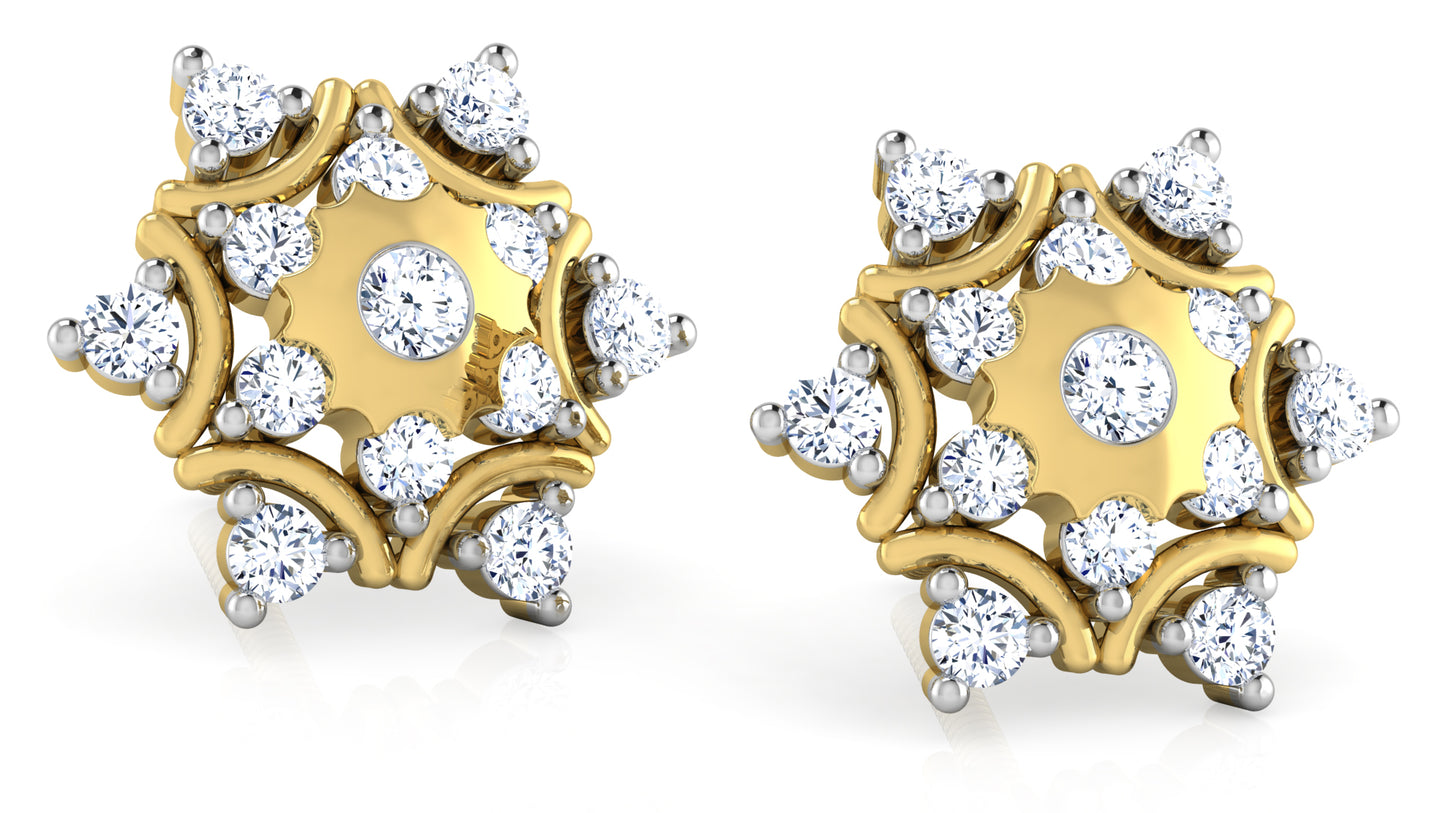 Misty Florals Diamond Earrings