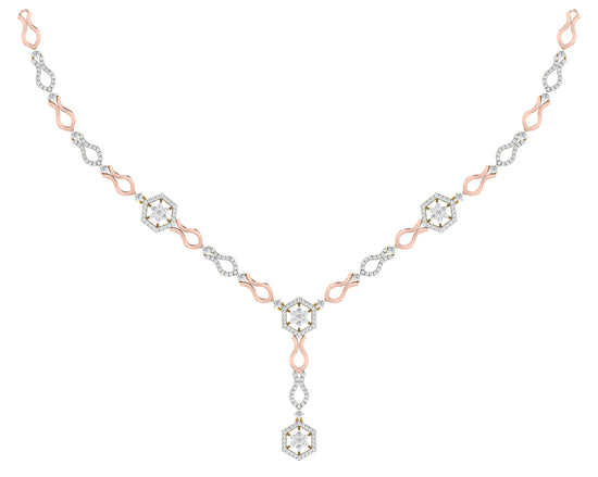 Heavenly Riches Artificial Diamond Necklace Jewelry Front View