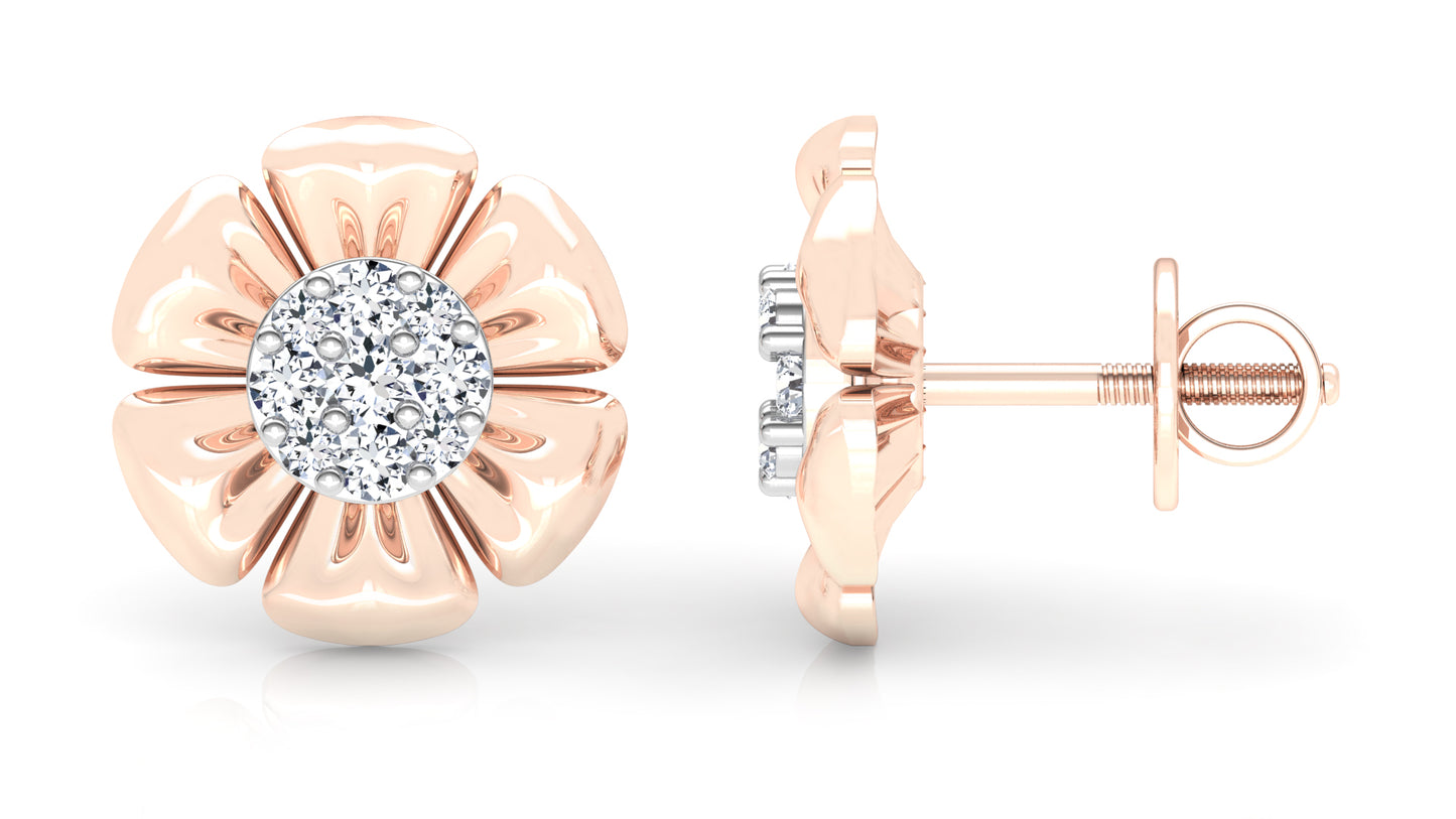 Bloom Zoom Diamond Earrings And Pendant Set