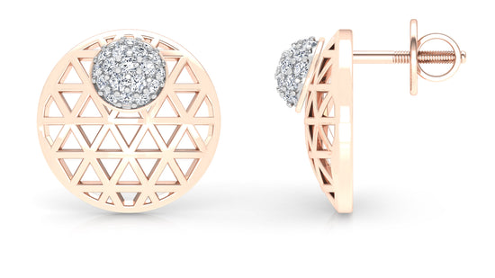 Blazing Sphere Diamond Earrings And Pendant Set