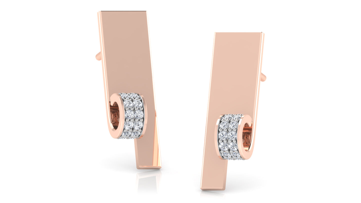 Curly Diamond Earrings