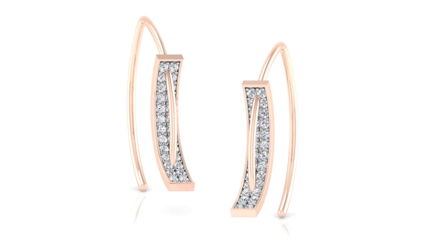 Diamond Pile Diamond Earrings