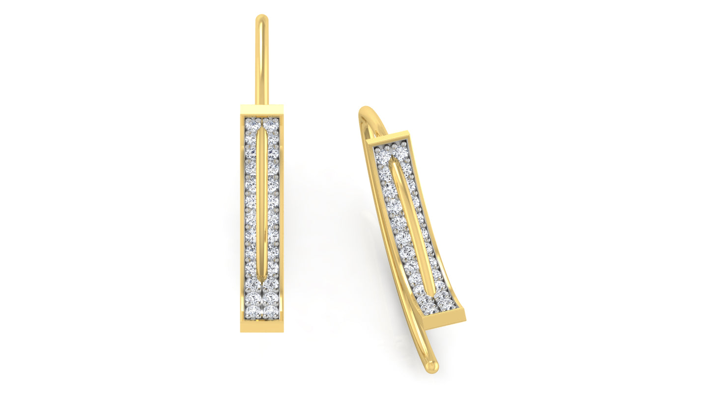 Diamond Pile Diamond Earrings