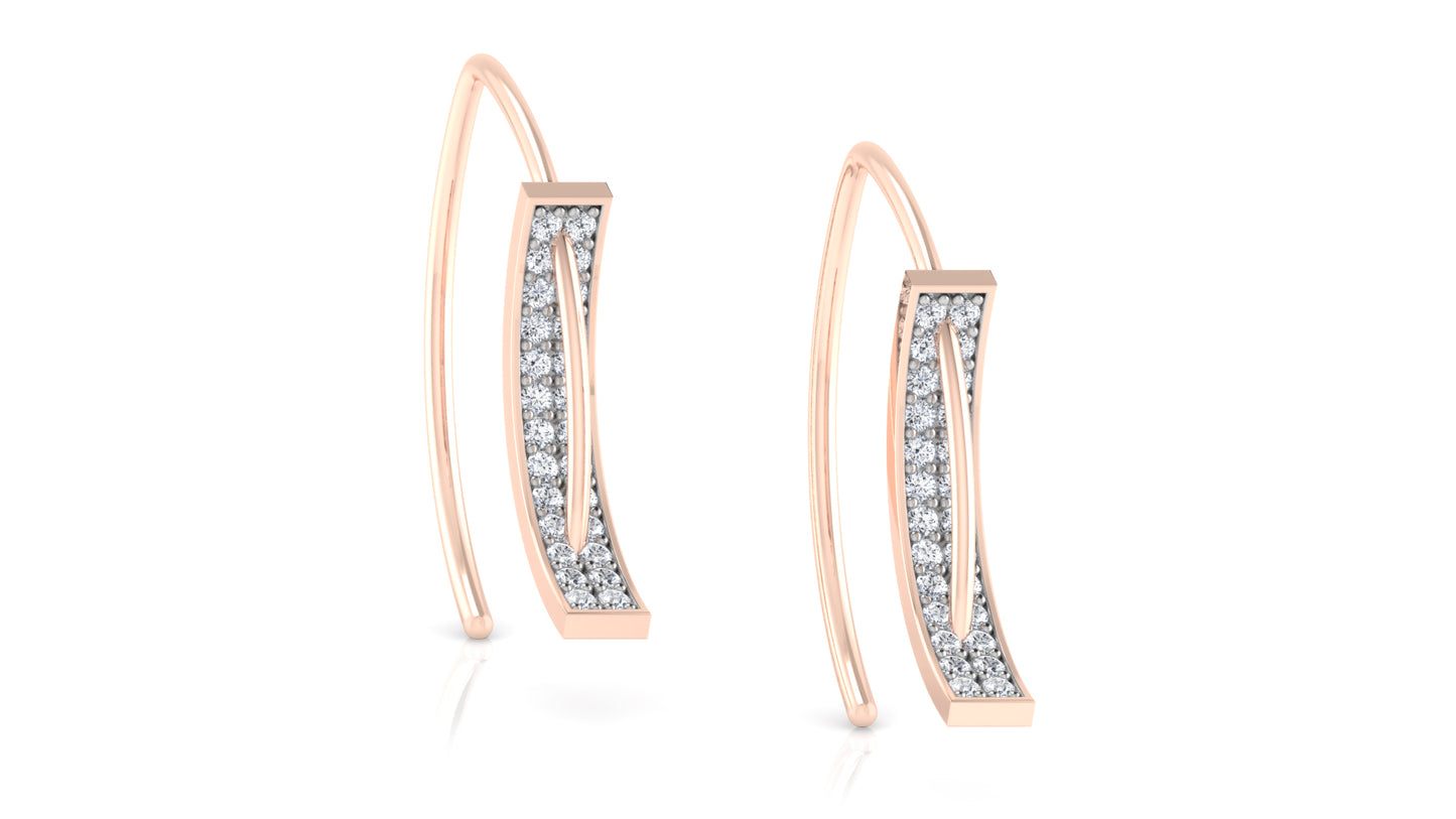 Diamond Pile Diamond Earrings