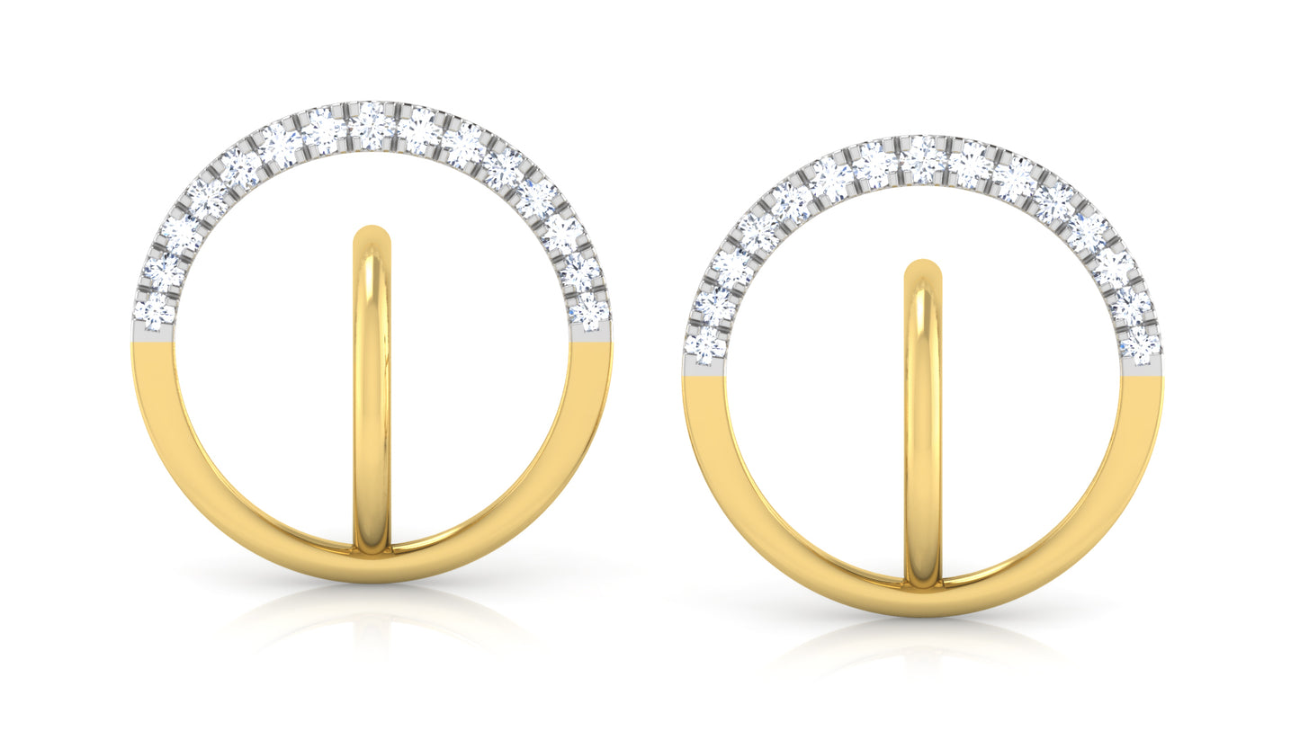 Double Crescent Diamond Earrings