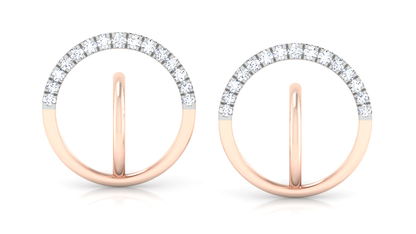 Double Crescent Diamond Earrings