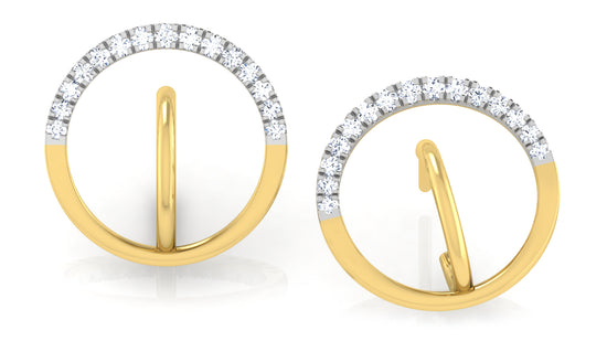 Double Crescent Diamond Earrings