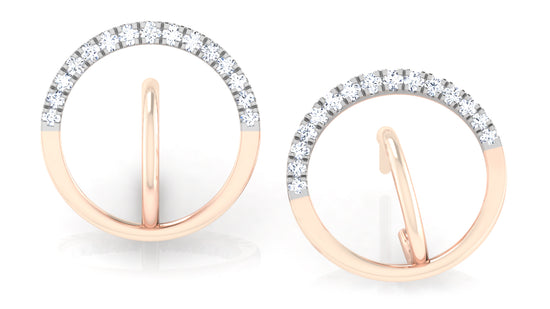 Double Crescent Diamond Earrings