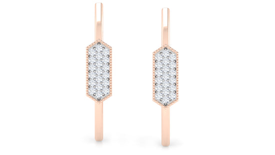 Longing Hexagon Diamond Earrings