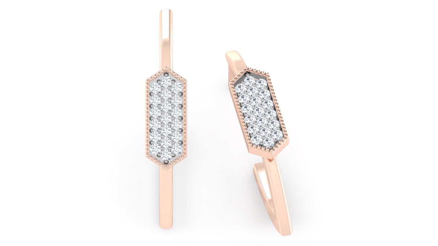 Longing Hexagon Diamond Earrings