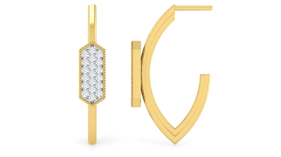 Longing Hexagon Diamond Earrings