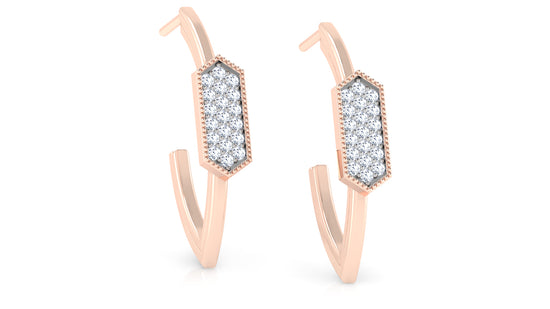 Longing Hexagon Diamond Earrings