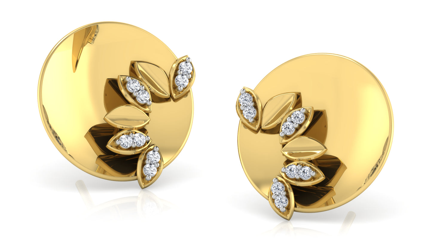 Goldmond Crown Diamond Earrings