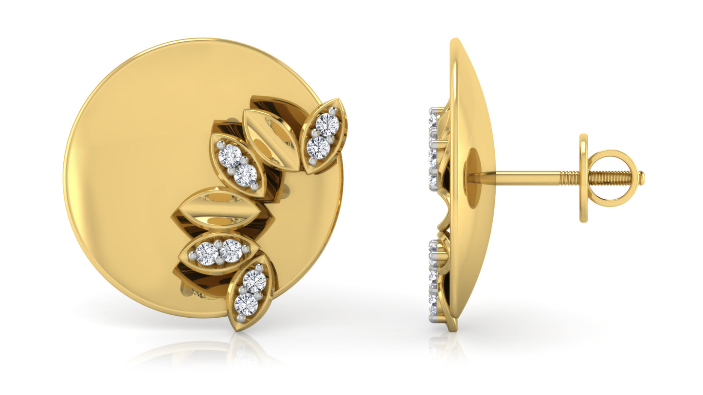 Goldmond Crown Diamond Earrings