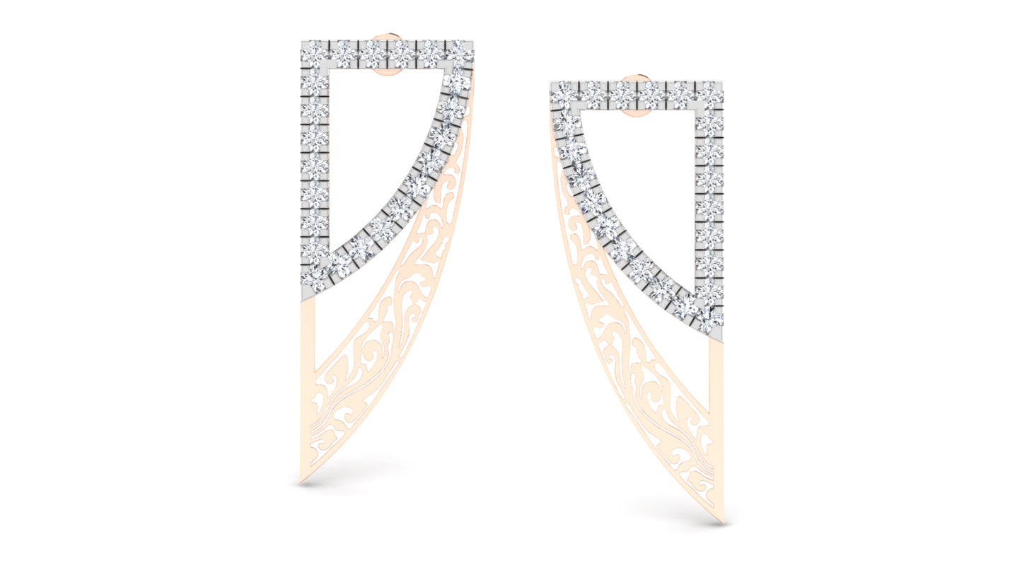 Sword Beauty Diamond Earrings