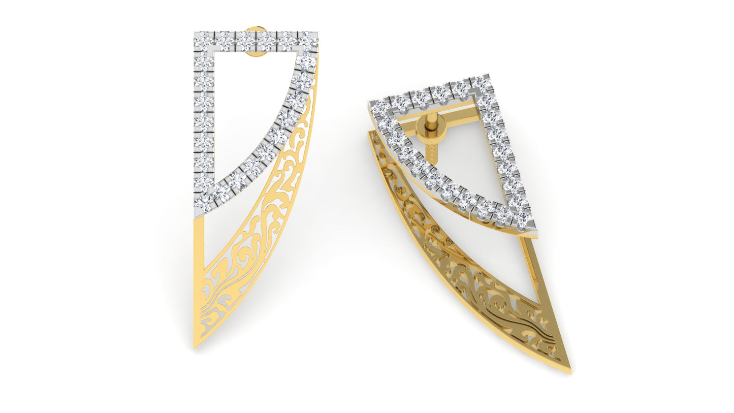 Sword Beauty Diamond Earrings